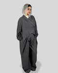 Kyoto Wrap Linen Set - Dark Grey