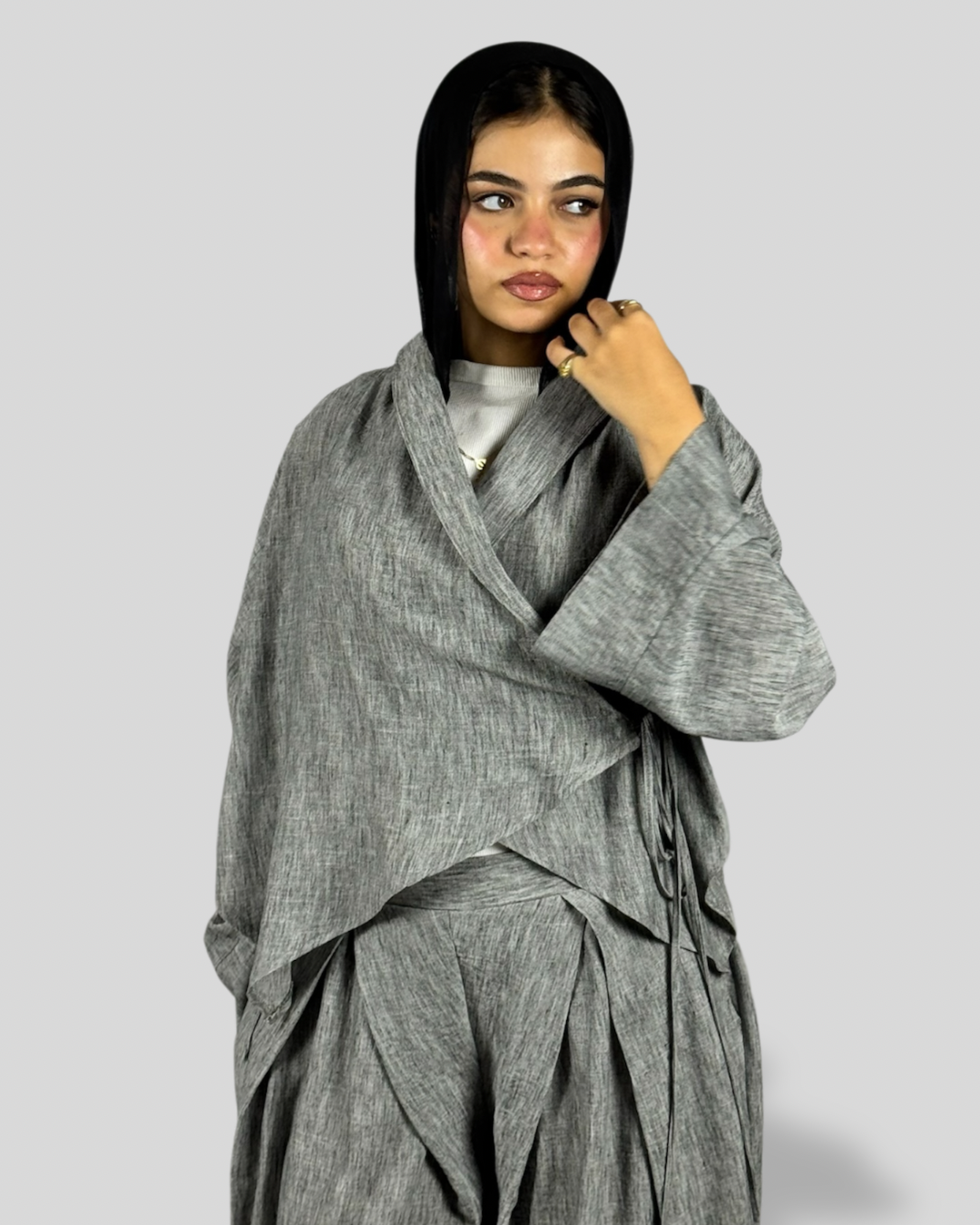 Kyoto Wrap Linen Set - Beige