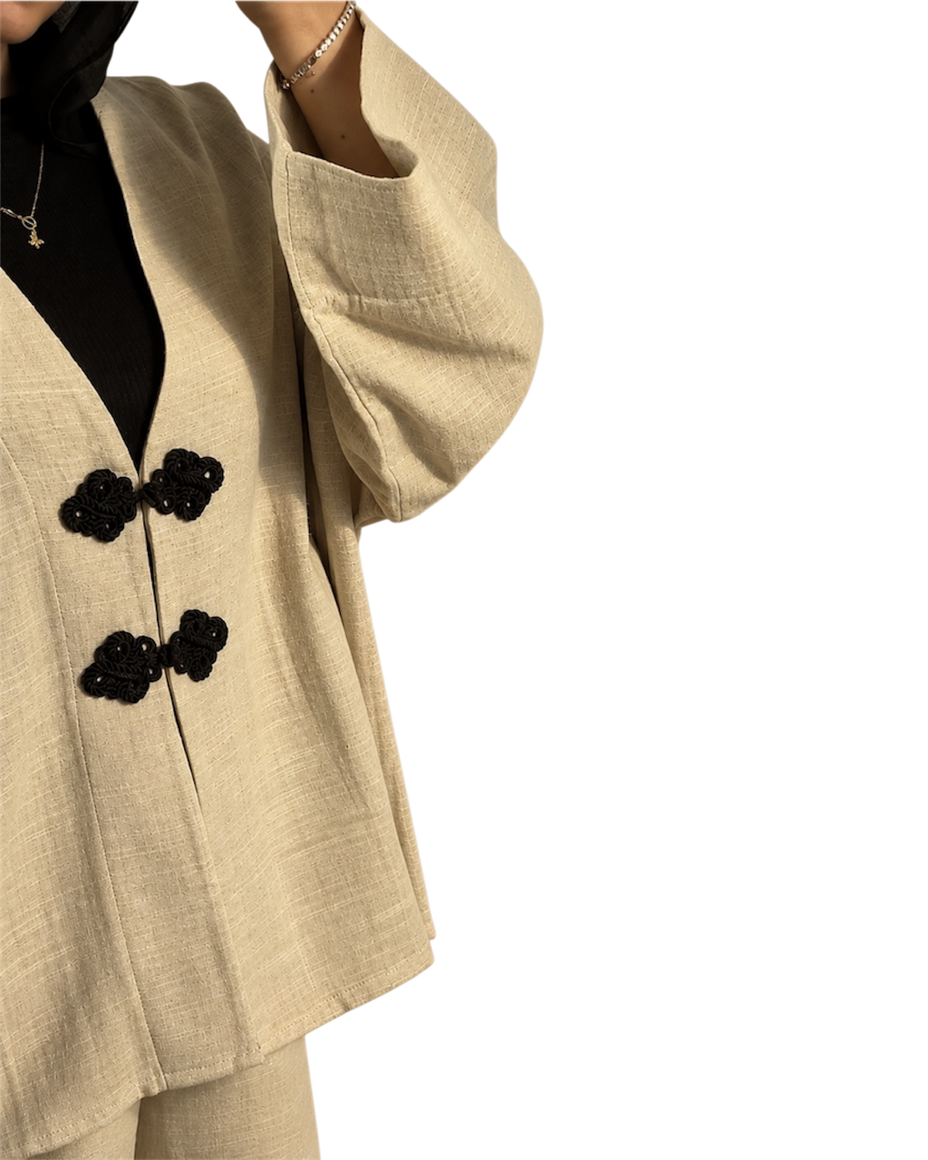 Noir knot Linen Set - Beige